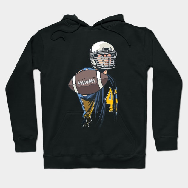 American football player sport Hoodie by Midoart